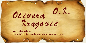 Olivera Kragović vizit kartica